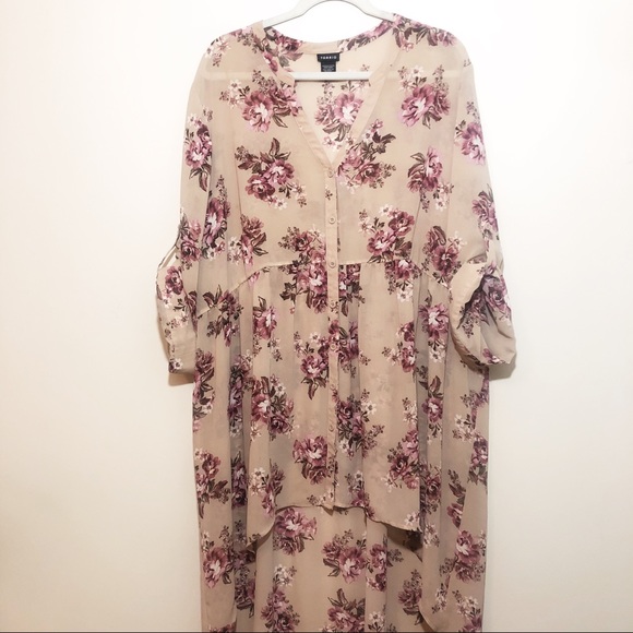 SOLD Torrid Hi-Lo Chiffon Tunic - Picture 4 of 8